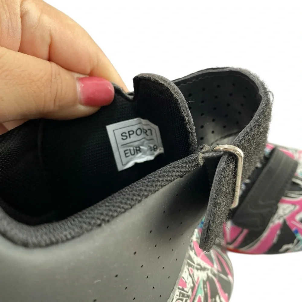 Sdeqa Cycling 2-3 Bolt Indoor‎ Spin Class Outdoor Road Biking Pink Sneaker 7.5